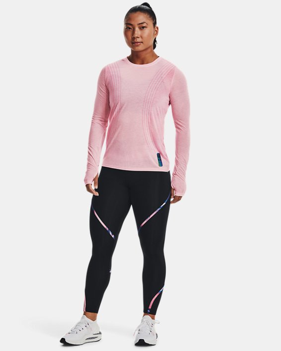 Women's UA Run Anywhere Breeze Long Sleeve, Pink, pdpMainDesktop image number 2